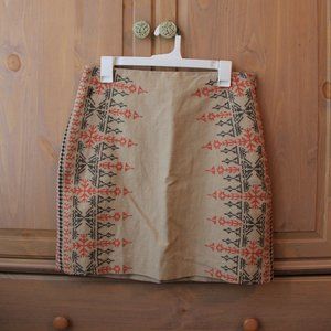 NWT Loft Embroidered Shift Skirt
